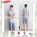 2015 New Design Breathable Men's Summer Sleepwear Cotton Pajama thumbnail-2