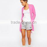 New Arrival Jersey Fabric Comfortable Fit Simple Robe Lace Trim Robe for Lady thumbnail-4