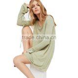 2017 OEM Women Seaside Style Vented Long Sleeve Blouse Dress thumbnail-6