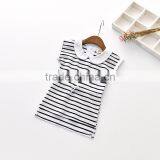Wholesale Sleeveless Striped Tshirt for Little Girls Hot Sale thumbnail-2