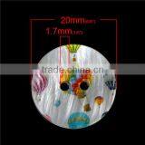 Wholesale Scrapbooking Round Natural Two Holes Fire Balloon Pattern Shell Sewing Button thumbnail-2