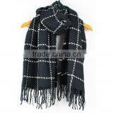 Women Winter Plaid Cashmere Scarf Warm Pashmina Scarf RL-241 thumbnail-2