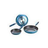 24cm Blue Aluminum Frying Pan , Nonstick Ceramic Pans Kitchen Ware thumbnail-1