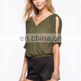 Outdoor New Model Simple Chiffon Style Blouse Women Wholesale thumbnail-4