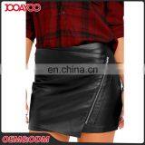 2017 New Arrival High Waist Short Bodycon Skirts Fashion Design Black Leather Mini Skirt thumbnail-6