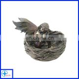 Custom Bronze Fairy Sleeping in Birds Nest Statue