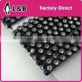 Fashione Garment Accessory SS6 SS8 Black With Crystal AB Rhinestone Banding Trimming