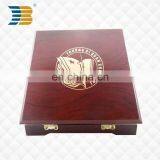High Quality Promotional Metal Plate With Wood Box Custom Logo Souvenir Plate thumbnail-3