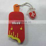 New Cheap Customize Design Red Pvc 128gb Bootable Usb Drive Keychain thumbnail-3