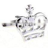 Men Jewelry Cufflinks Silver Imperial Crown Cufflinks.Professional Stainless Steel Custom Crown Cufflinks for 's Accessories