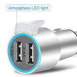 2.4A 2USB Interface Metal Car Phone Mobile Charger thumbnail-3
