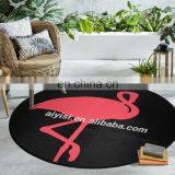 Flamingo 7x7' Round Beach Mat Reversible Polypropylene Outdoor Rug Patio Picnic Mats thumbnail-7