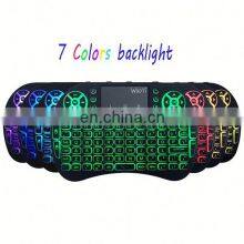 7 Colors Backlight I8 2.4GHz Mini LED Backlit Rechargeable Li-ion Battery (Backlit) KSW i8 Wireless Keyboard thumbnail-3