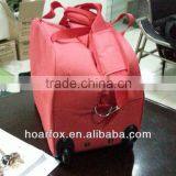 2014 Hot Red Trolley Cooler Bag With Wheels thumbnail-3