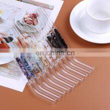 Unique Creativity Branded Christmas Party Valentines Day Reusable Crystal Eco Glass Straws thumbnail-3
