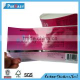 Customized BOPP adhesive labels for plastic bags and labels for body bath lotion