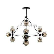 Home Indoor Hanging Ceiling Pendant Light For Dinning Room Glass Ball Chandelier LED Light