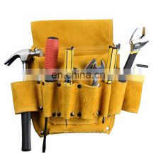 Custom Best Quality Real Leather Knife Roll Storage Bag Chef Tool Kit Bag With Pockets