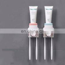 Creative Wall Mount Automatic Toothpaste Dispenser Bathroom Accessories Waterproof Lazy Toothpaste Squeezer Toothbrush Holder