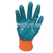 Outdoor Construction Labor Protective Safety 13G Knitted PU Coated Cut Resistant Work Glove thumbnail-3