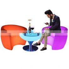 Nightclub Led Furniture Commercial Used Illuminated Outdoor Beach Led Furniture Table and Chair Set