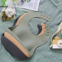 Hot Selling Soft Silicone Safe for Baby and Easy to Clean Waterproof Baby Bibs thumbnail-2