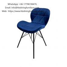 Tulip Fabric Iron Legs Dining Chair thumbnail-1