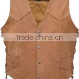 Braided and laces leather vest