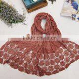 Japan Korean Quality Fashion Ladies Retro Plain Linen Cotton Pashmina Scarf thumbnail-2