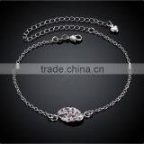 SPA013 925 Silver Plated Jewelry Brass Design Anklet thumbnail-1