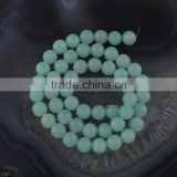 YJ1124 -5 High quality light blue dyed jade stone beads strand