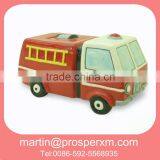 Cute Fire Engine Shaped Ceramic Money Bank