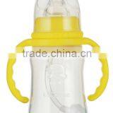 120 standard caliber automatic arc PP wrap bottle,normal neck baby feeding bottle