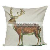 Popular Chiristmas Home Decorative Deer Printing Linen Cheap Cushion Cover thumbnail-2