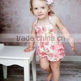 2015 Hot Sale Gingham Seersucker Ruffle Shirt for USA Children Blouses thumbnail-4