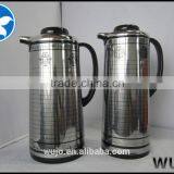 Thermos Stainless Steel Body, Drinking Water Pot, Pink Glass Refill Vacuum Flask