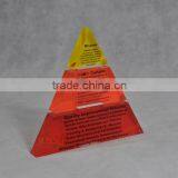 3 Colour Words Print Acrylic Pyramid Triangular Paperweight With Competitive Price thumbnail-3