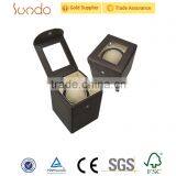 Simple and Fashion Brown Leather Watch Winder