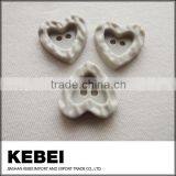 Unique Handcrafted Heart Ceramic Buttons