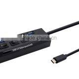 Forida NEW Arrival Type C Hub With Individual On/off Key Switch USB3.0 HUB