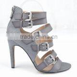 New Design Fashion Genuine Leather High Heel Lady Woman Sandals Shoes for 2014 thumbnail-1