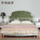 Neoclassical Furniture Silver Foil Leaf Gilding Hand Carved Bed thumbnail-3