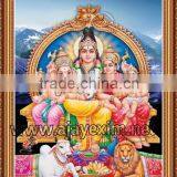 Indian Lord Lord Shiva With His Familyy