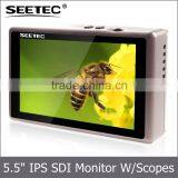 5.5" IPS 1920x1080 Full HD On-camera Screen HDMI 3G-SDI Input Battery Powered Video Small Lcd Monitor