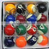 billiards ball key ring