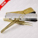Gold Plated Eyelash Extension Tweezer thumbnail-1