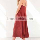 2016 Red Sexy Dress for Ladies With Strappy Front Party Midi Dress thumbnail-2