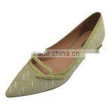 Yellow and Purple Flat Lady Customized OEM Shoe New Design 2016 thumbnail-1