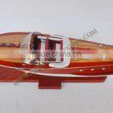 RIVA ARISTON SPEED BOAT (RED-WHITE) - WOODEN CRAFT OF VIETNAM, MODEL SHIP HANDMADE thumbnail-4