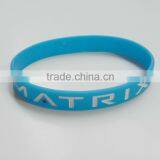 Debossed printing silicone wrist strap for promotional gift, soft silicone bracelets